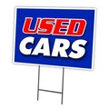 Signmission Used Cars Yard Sign & Stake outdoor plastic coroplast window C-1216 Used Cars